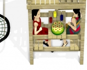 Ahşap Piknik Masası Modülü tip 2
